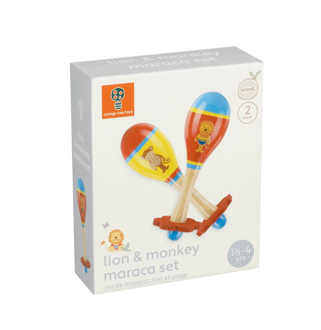 MARACAS SET - LION & MONKEY (FSC®)