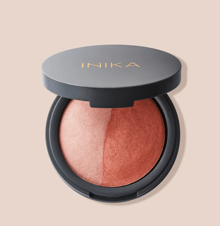 INIKA BAKED BLUSH DUO - BURNT PEACH