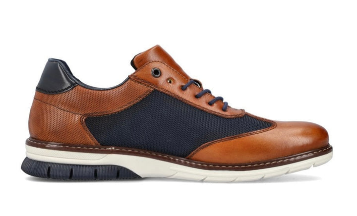 GENTS BROWN & NAVY LACE UP SHOE