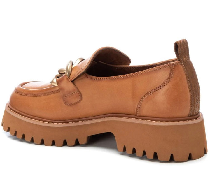 TAN LEATHER LADIES LOAFER