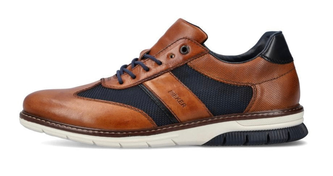GENTS BROWN & NAVY LACE UP SHOE