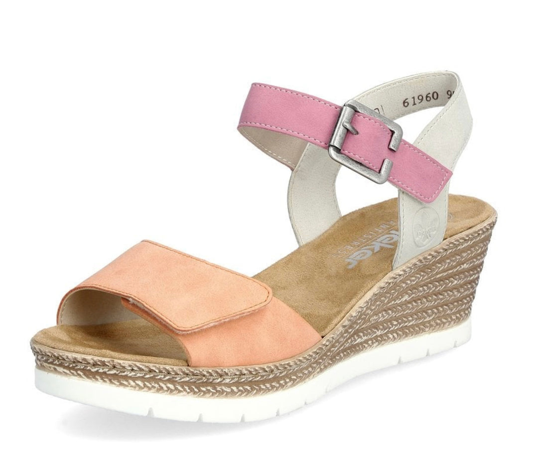 PINK & ORANGE MULTI WEDGE SANDAL