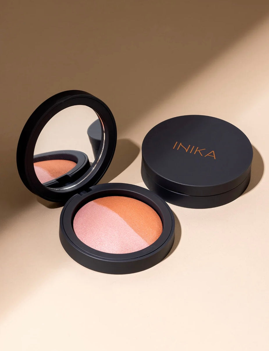 INIKA BAKED BLUSH DUO - BURNT PEACH