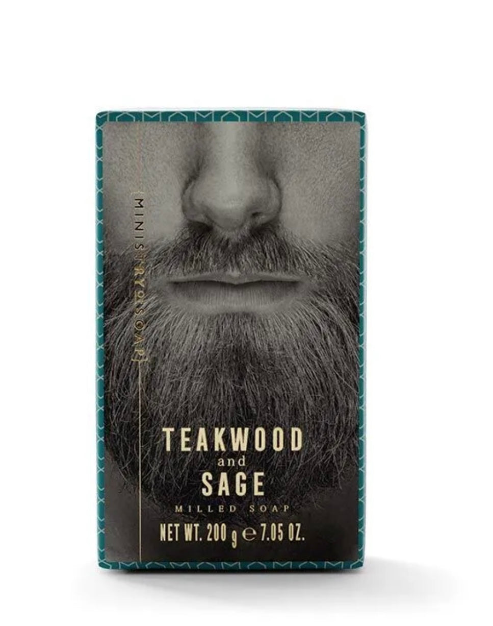 TEAKWOOD AND SAGE MILLED SOAP