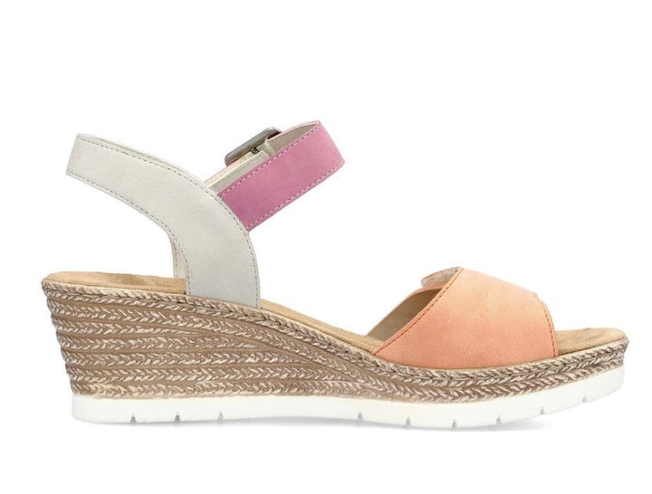 PINK & ORANGE MULTI WEDGE SANDAL