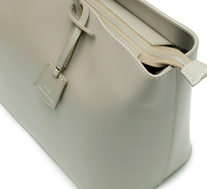 ELIE BEAUMONT LIGHT GREY TOTE BAG