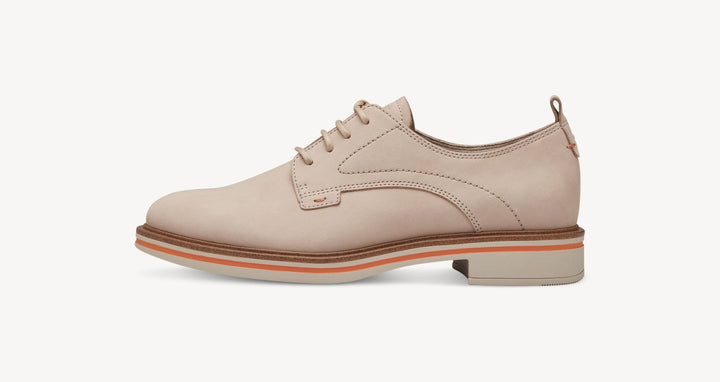 IVORY & ORANGE LACE UP LOW SHOE