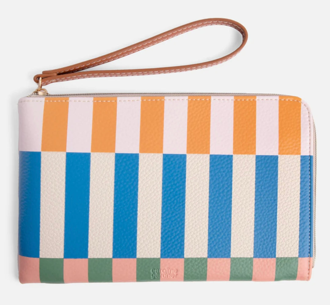 MULTI STRIPE TRAVEL POUCH