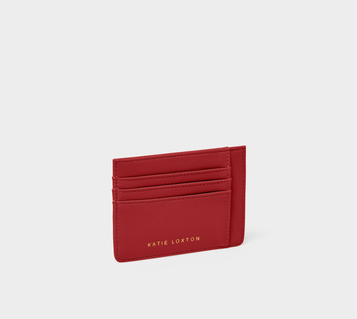 LILY CARD HOLDER IN GARNET RED