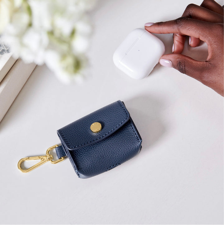 EVIE CLIP-ON AIRPOD CASE IN NAVY