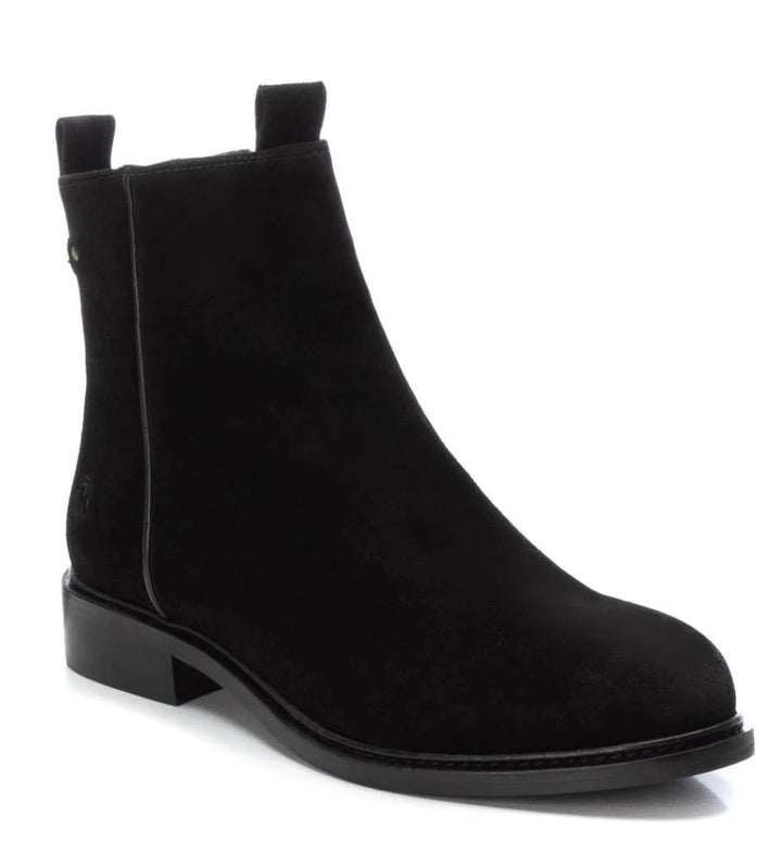 160930 BLACK SUEDE LADIES ANKLE BOOTS