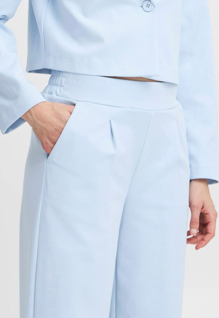 RIZETTA WIDE PANTS CASHMERE BLUE