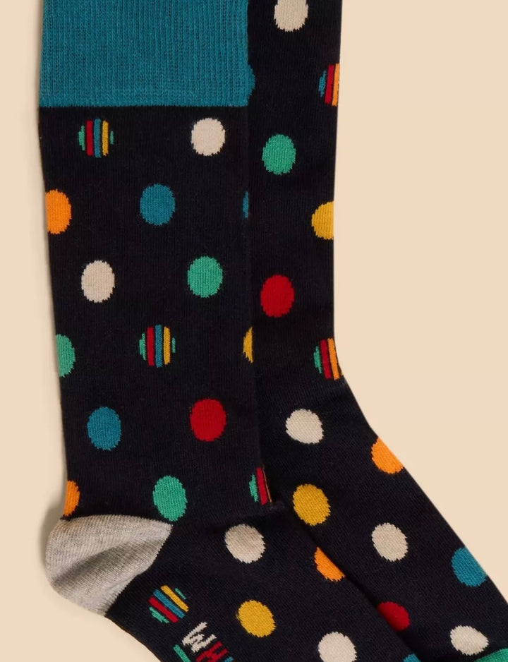 WHITE STUFF POLKA DOT ANKLE SOCKS