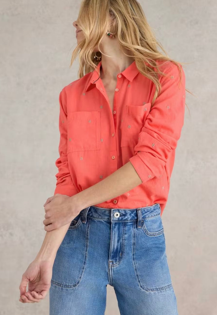 BRIGHT PINK SOPHIE ORGANIC COTTON SHIRT