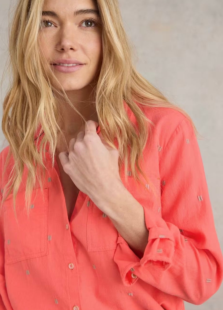 BRIGHT PINK SOPHIE ORGANIC COTTON SHIRT