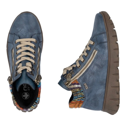BLUE ZIP UP BOOT