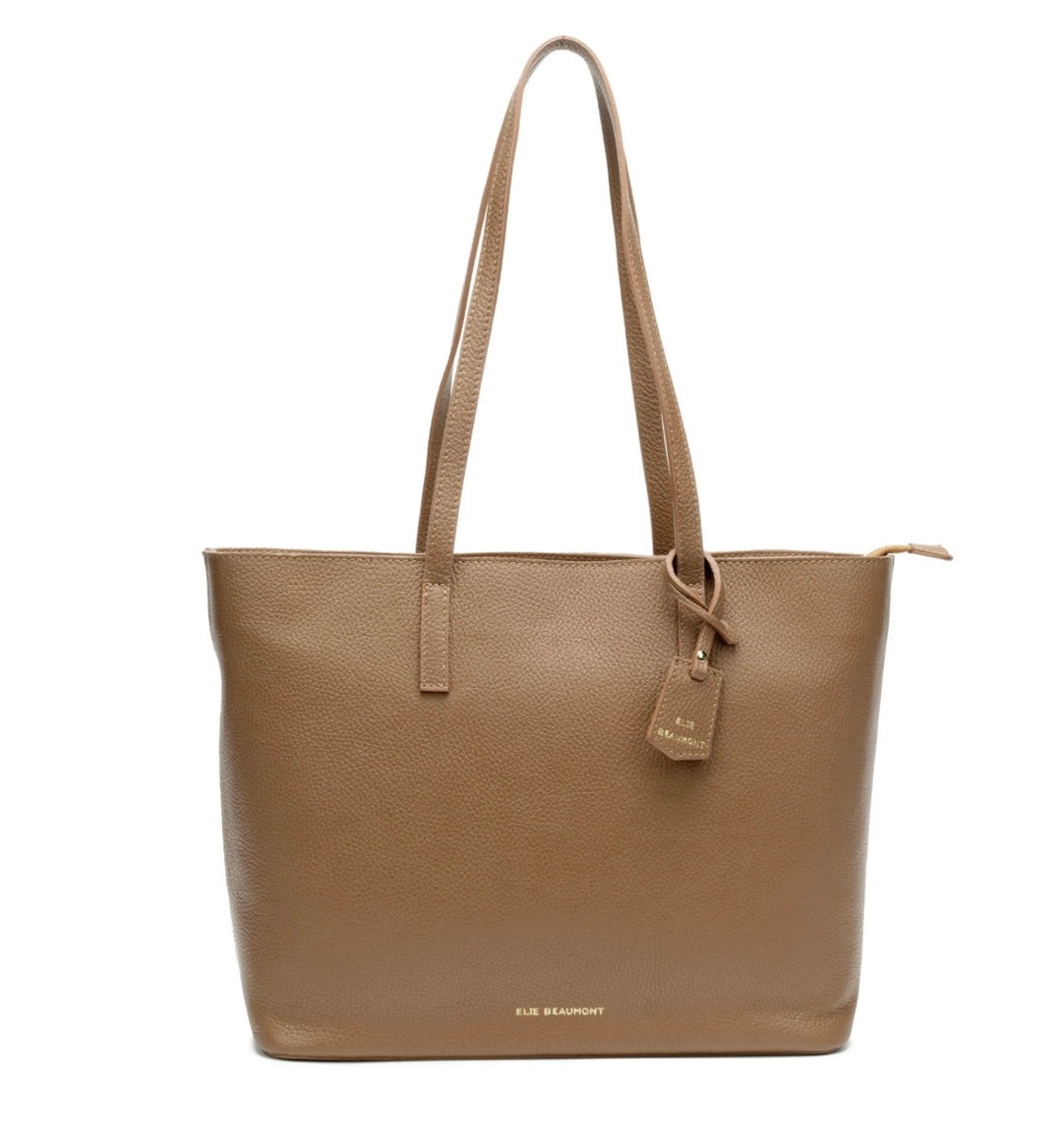 ELIE BEAUMONT TAN TOTE BAG