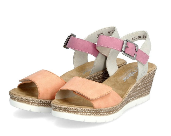 PINK & ORANGE MULTI WEDGE SANDAL