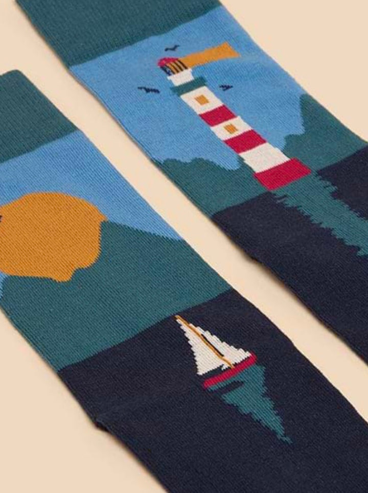 WHITE STUFF LIGHTHOUSE MENS ANKLE SOCKS