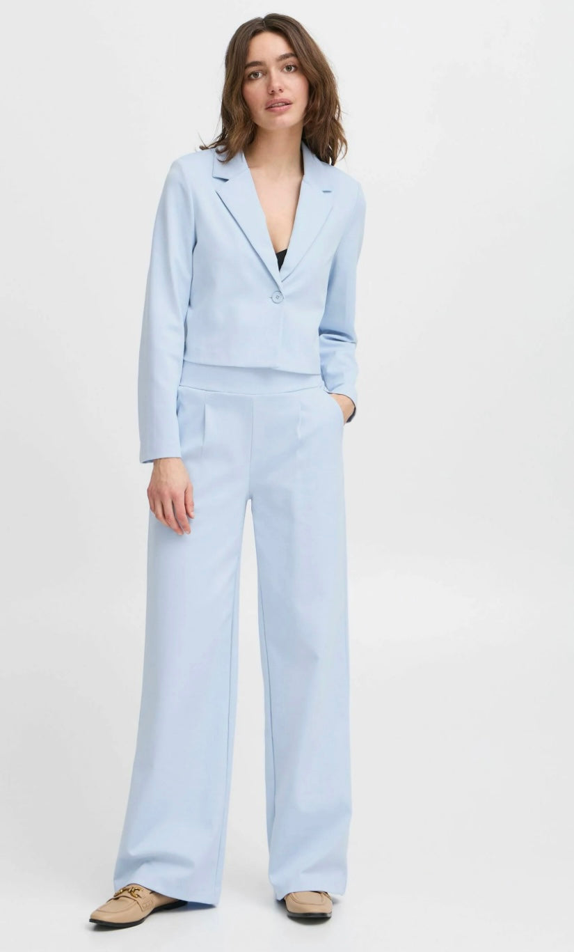 RIZETTA WIDE PANTS CASHMERE BLUE