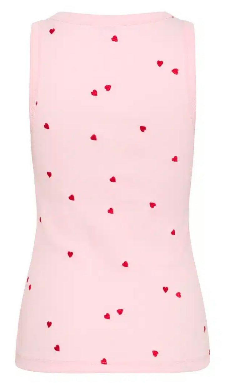 ZISTE TANK TOP TENDER TOUCH RED HEARTS