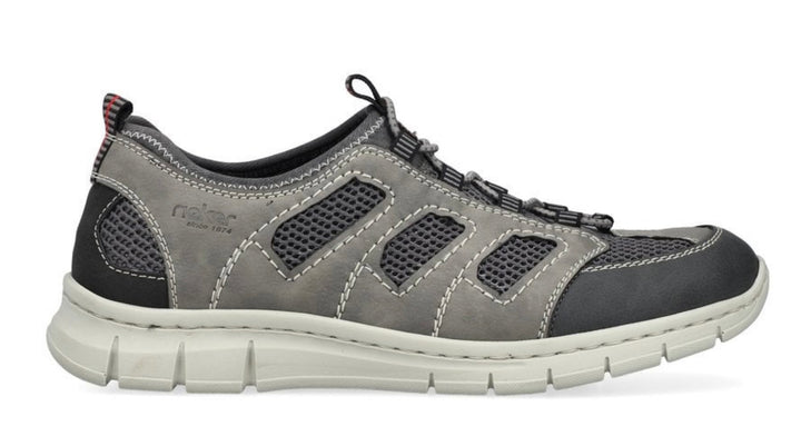MENS GREY ELASTICATED TRAINER