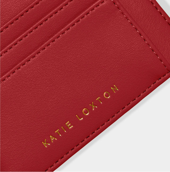LILY CARD HOLDER IN GARNET RED