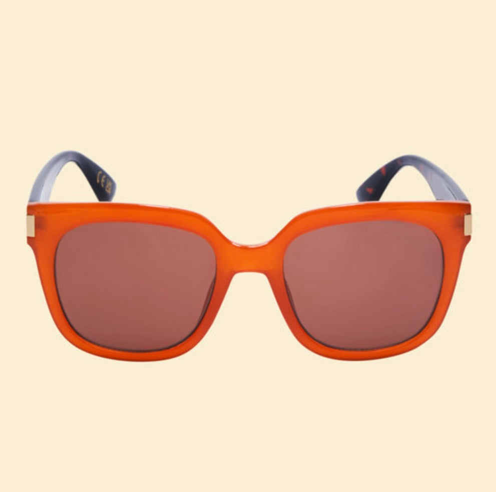 LUXE MANDARIN & TORTOISESHELL KIONA SUNGLASSES