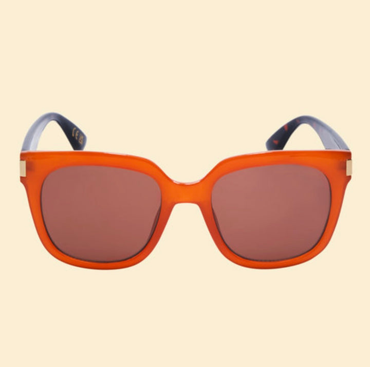 LUXE MANDARIN & TORTOISESHELL KIONA SUNGLASSES