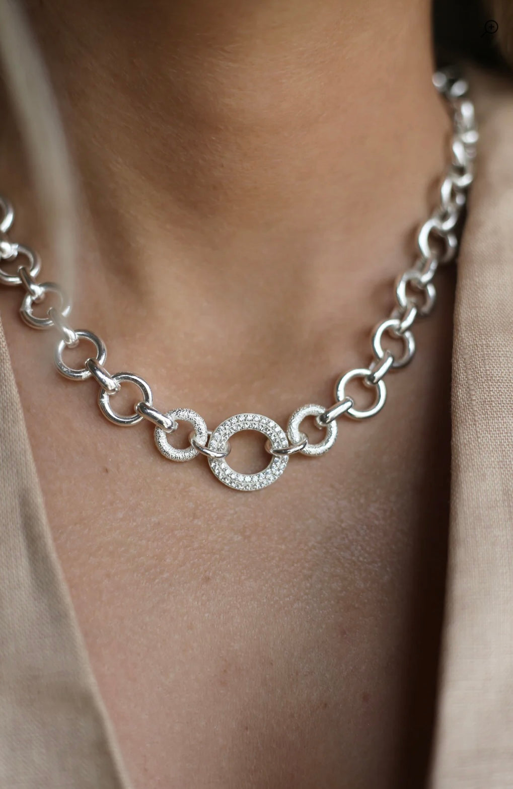 TUTTI GRAND SILVER NECKLACE