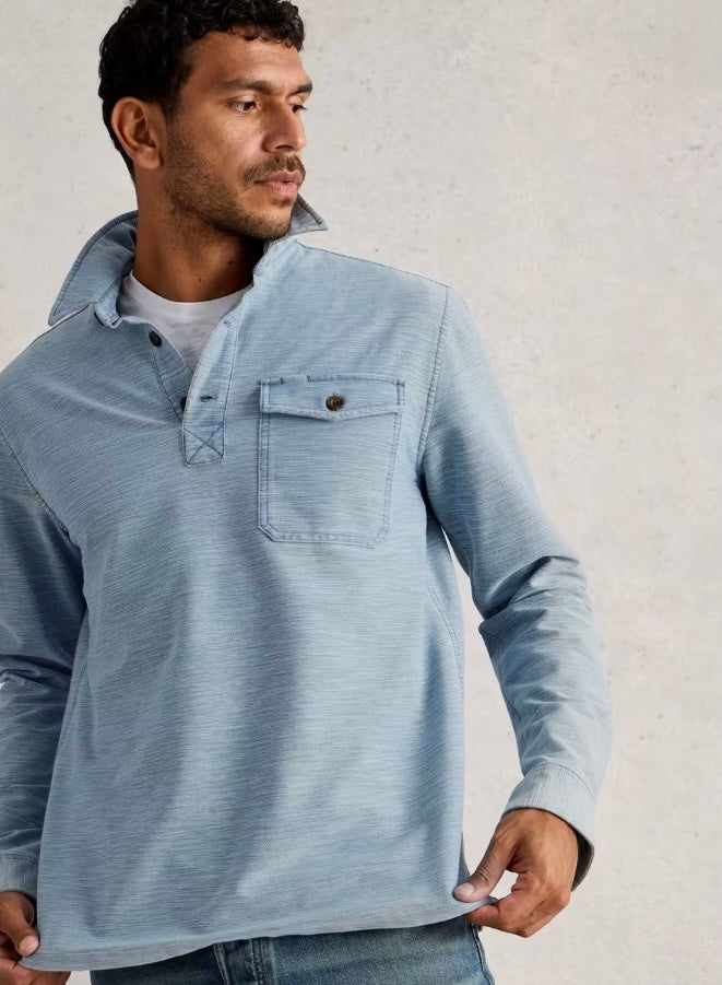 LIGHT BLUE FENTON SLUB POP OVER TOP