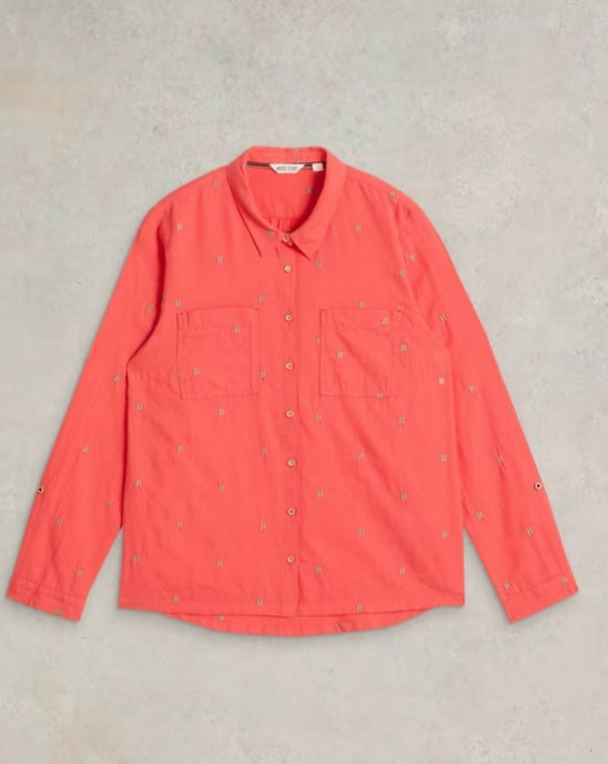 BRIGHT PINK SOPHIE ORGANIC COTTON SHIRT