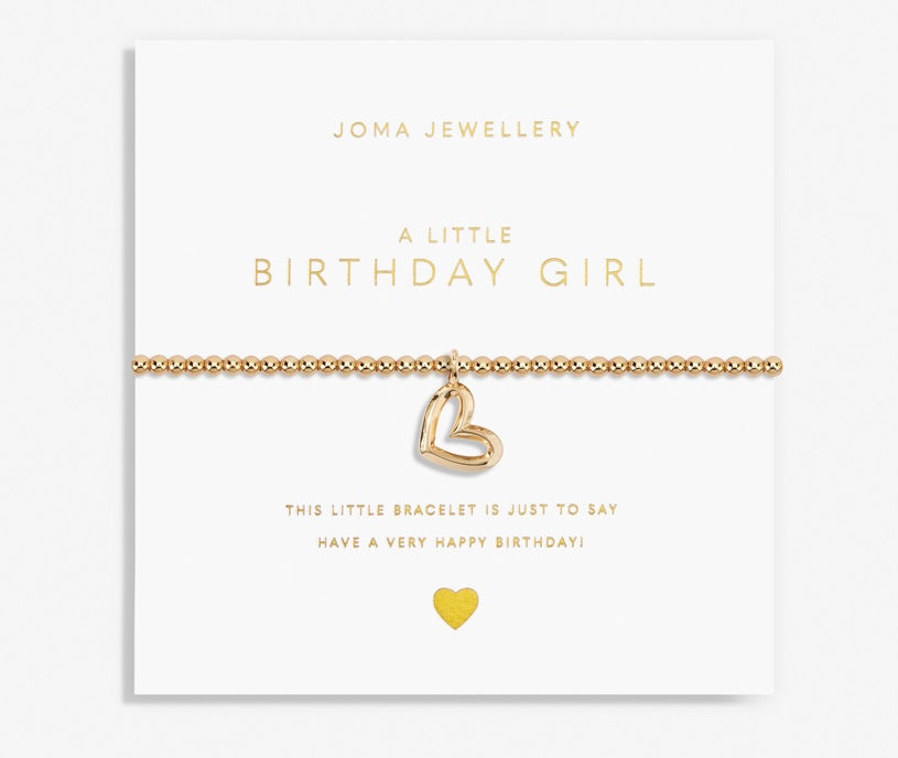 A LITTLE GOLD BIRTHDAY GIRL BRACELET