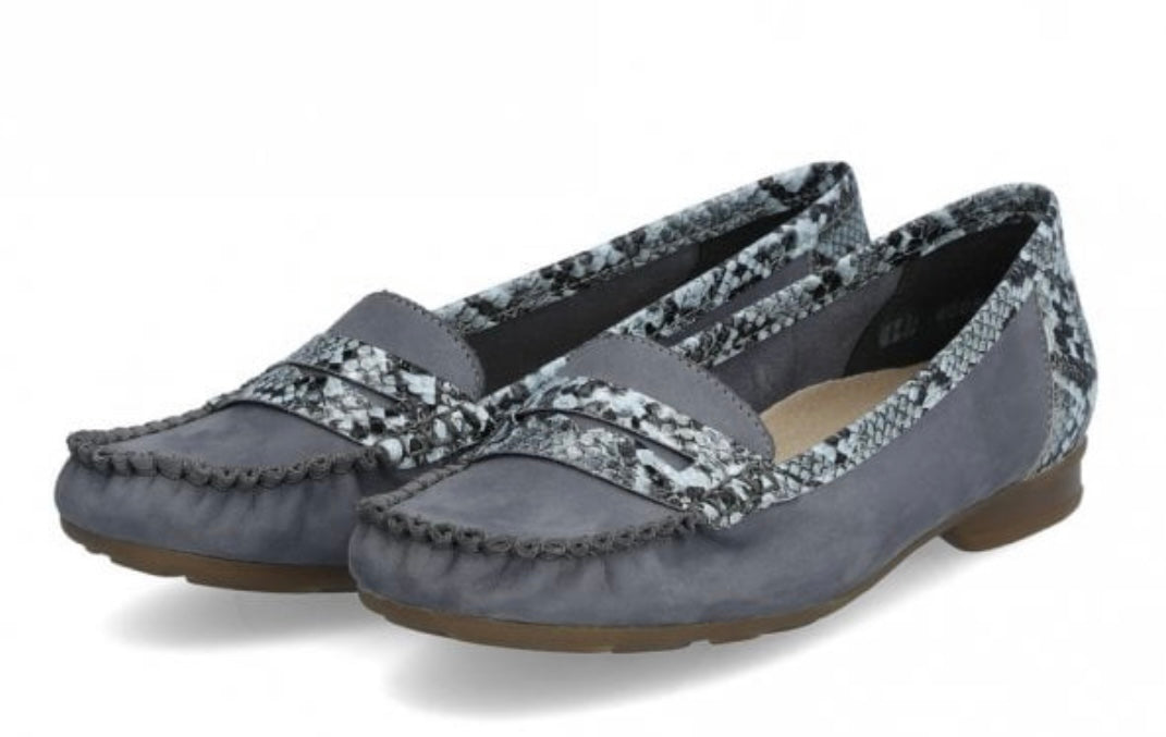 BLUE & SNAKESKIN LOAFER