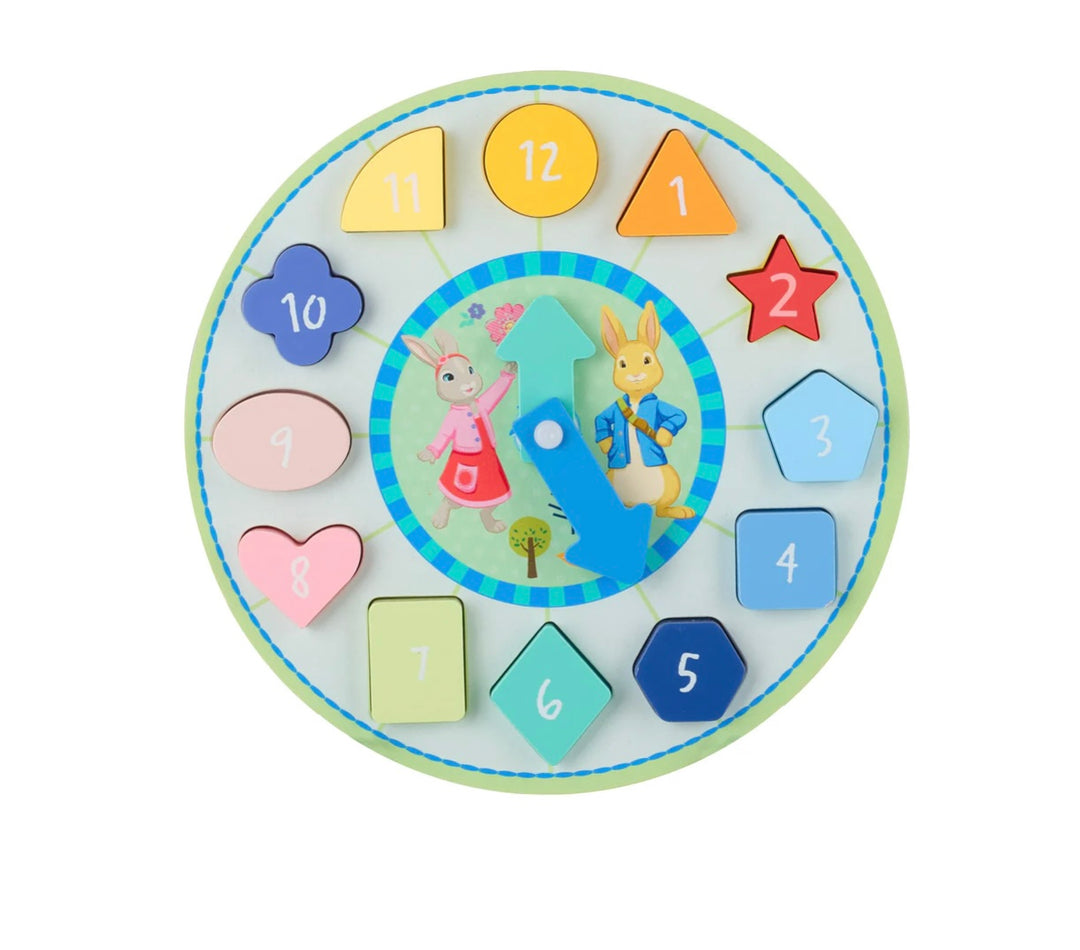 NEW PR TV - PETER RABBIT™ SHAPE SORTING CLOCK (FSC®)