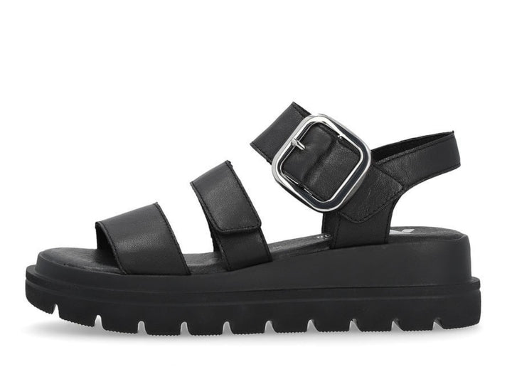 BLACK CHUNKY BLACK VELCRO SANDAL