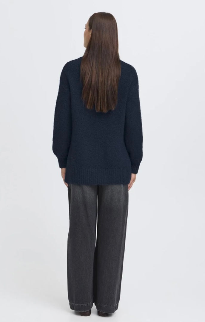 NAVY BLAZER MELANGE MILLERS LONG JUMPER