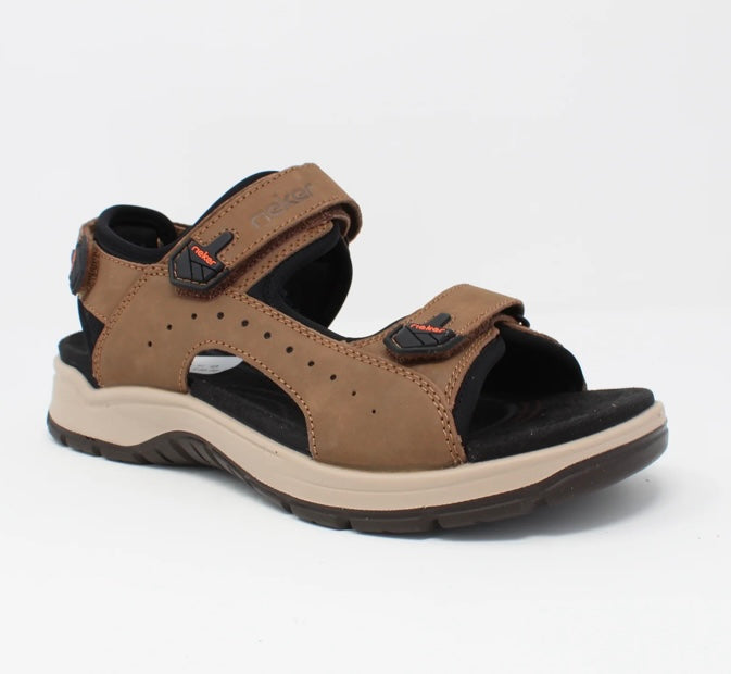 MENS BROWN VELCRO SANDAL