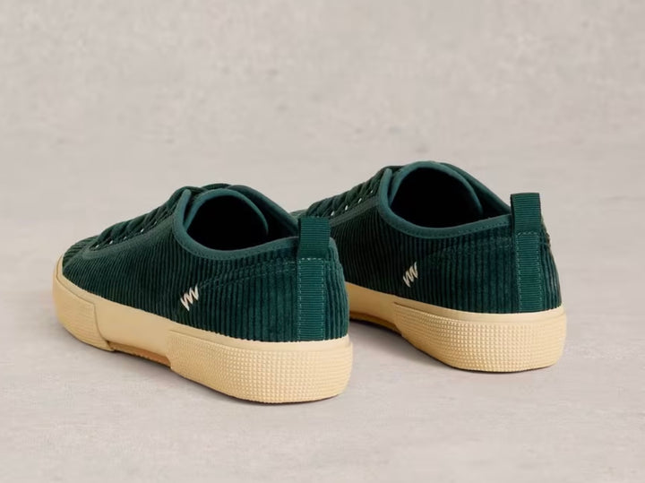DARK TEAL PIPPA CORD LACE UP TRAINER