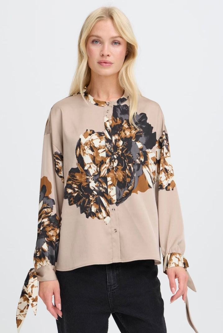STRING MEGA FLOWER JANNIKE BOW SHIRT