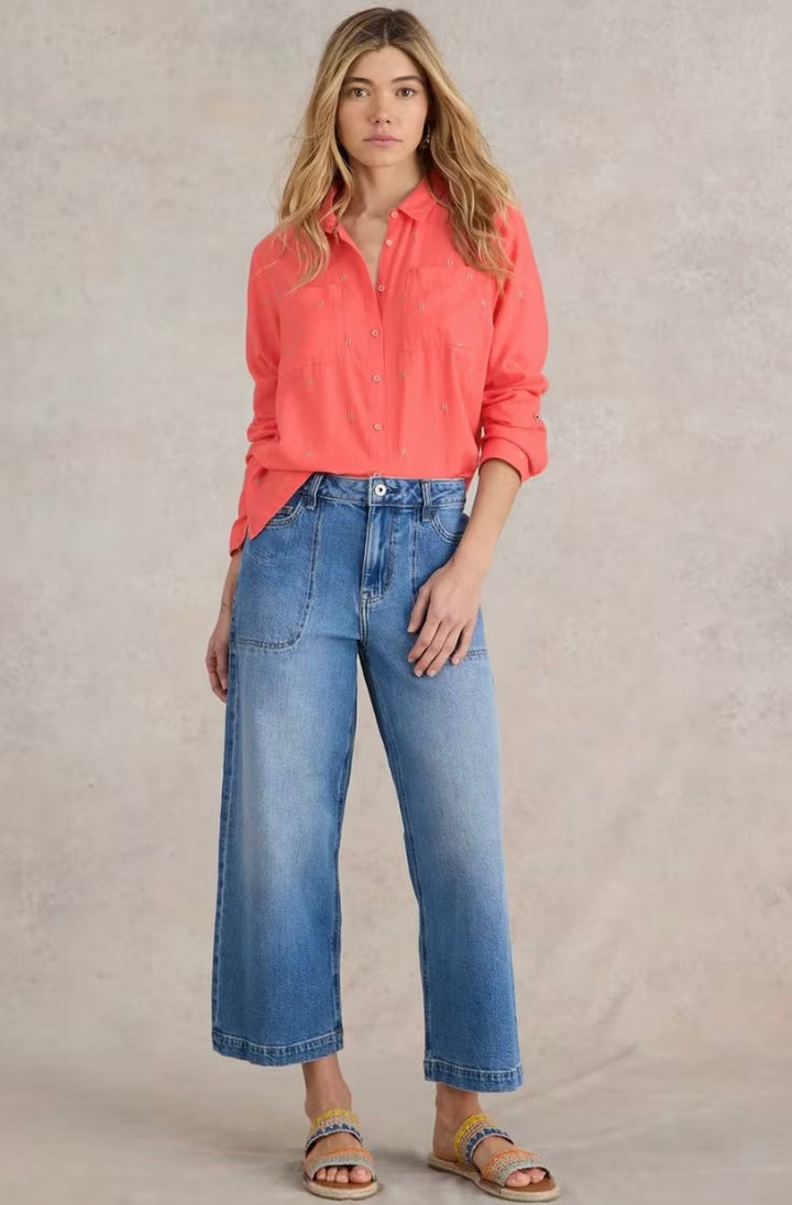 BRIGHT PINK SOPHIE ORGANIC COTTON SHIRT