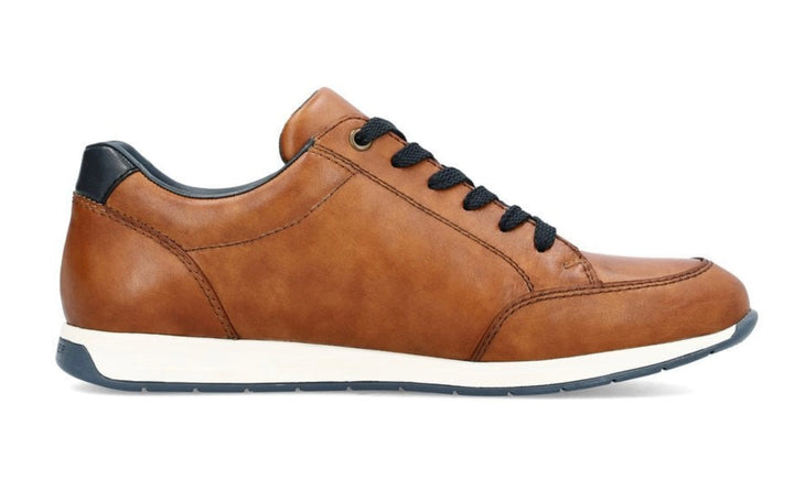 MENS BROWN ZIP DETAIL TRAINER SHOE