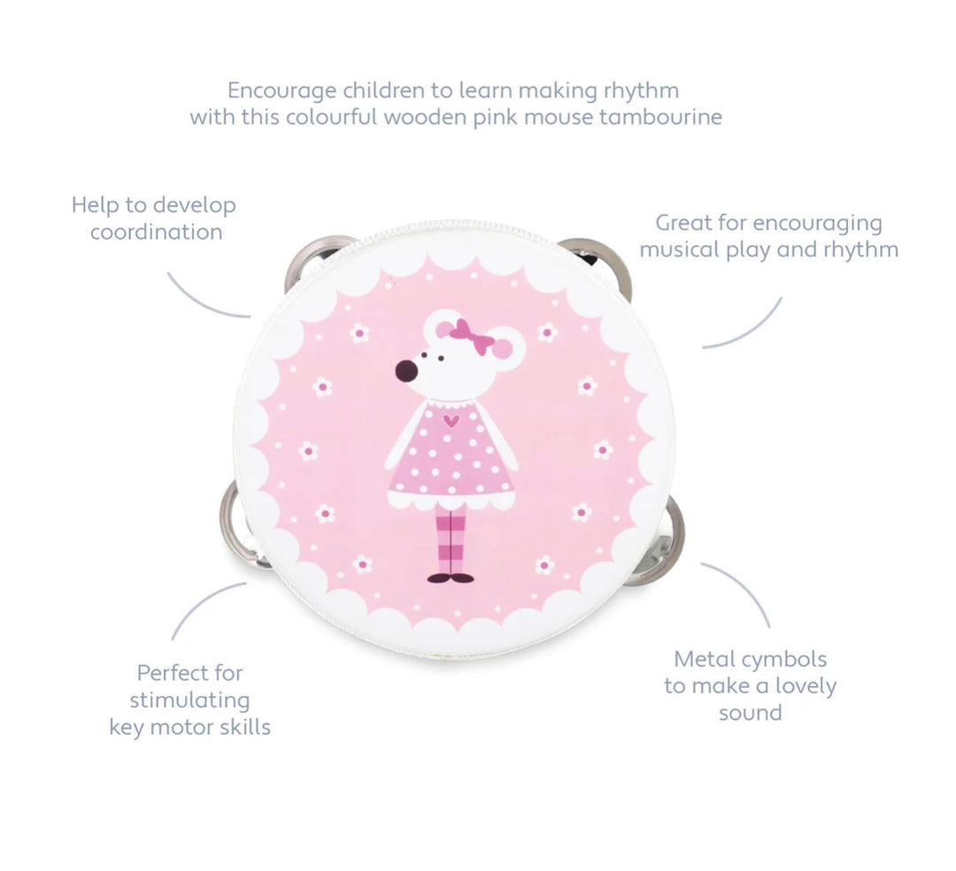 PINK MOUSE TAMBOURINE (FSC®)