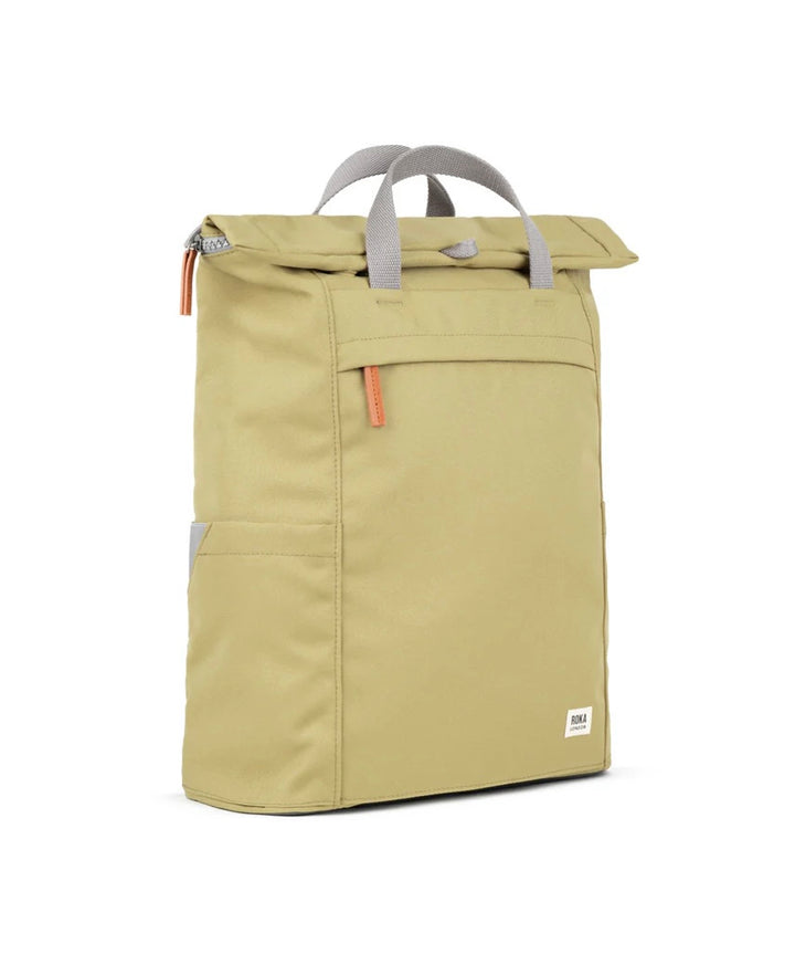 KHAKI MEDUIM FINCHELY A RECYCLED CANVAS BACKPACK