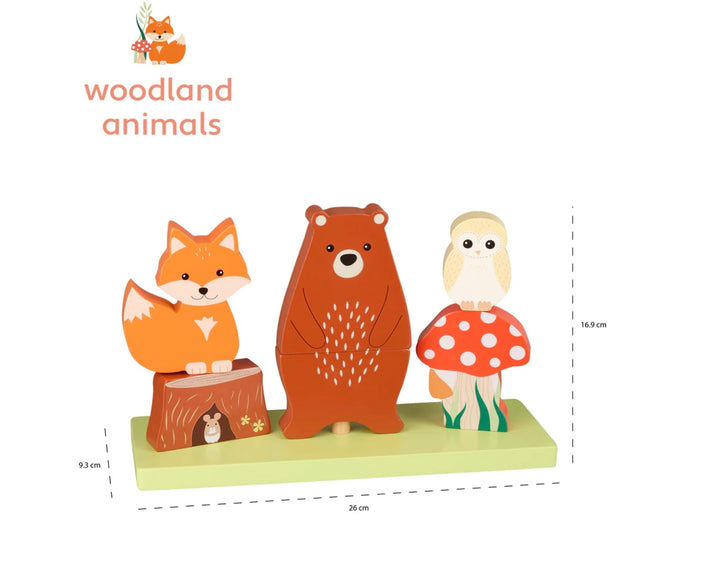 WOODLAND ANIMAL STACKING TOY (FSC®)