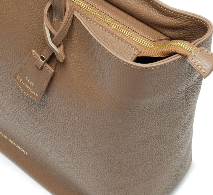 ELIE BEAUMONT TAN TOTE BAG