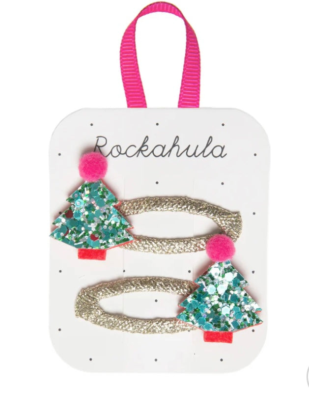 XMAS TREE GLITTER CLIPS