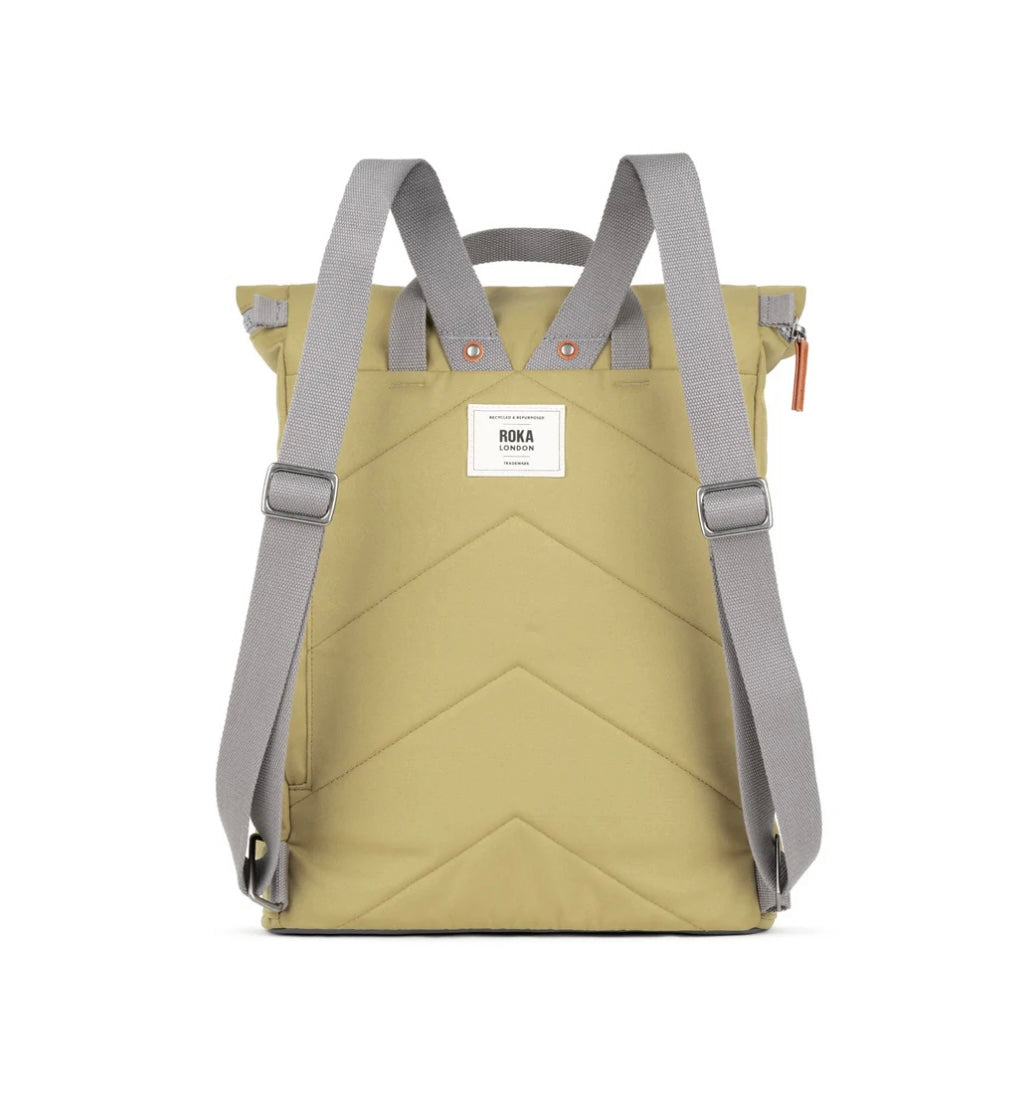 KHAKI MEDUIM FINCHELY A RECYCLED CANVAS BACKPACK