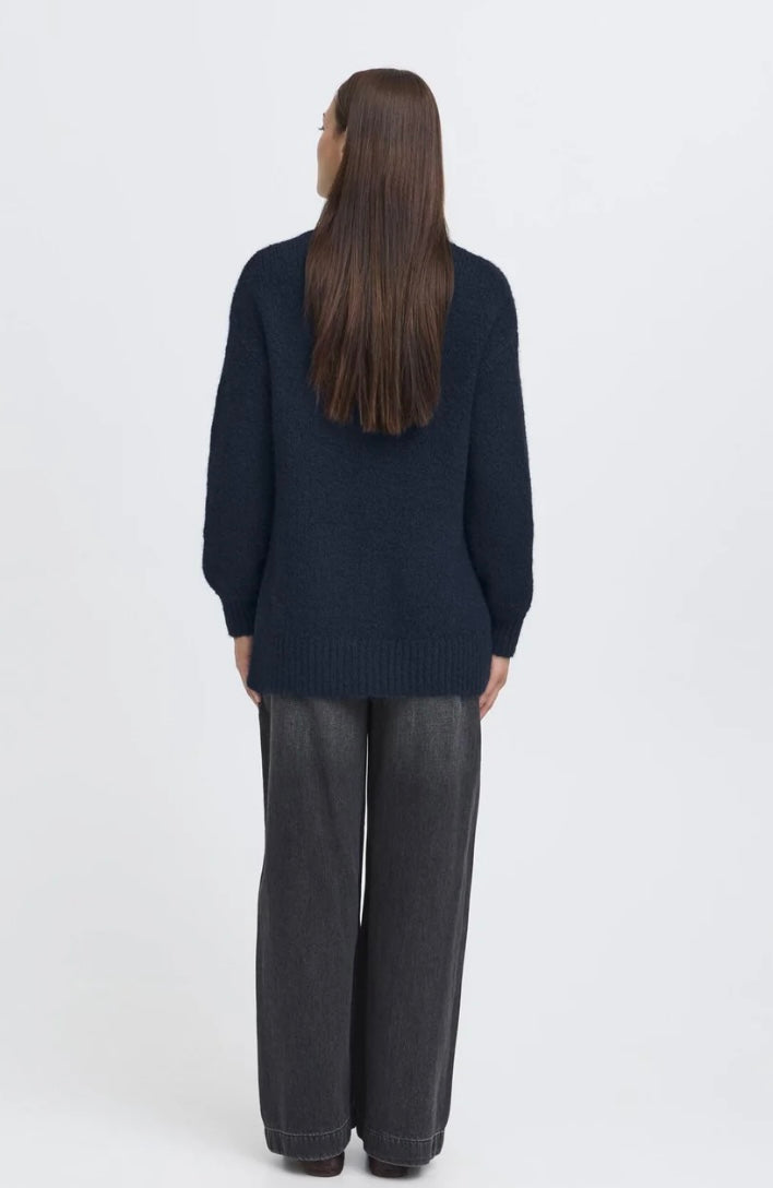 NAVY BLAZER MELANGE MILLERS LONG JUMPER