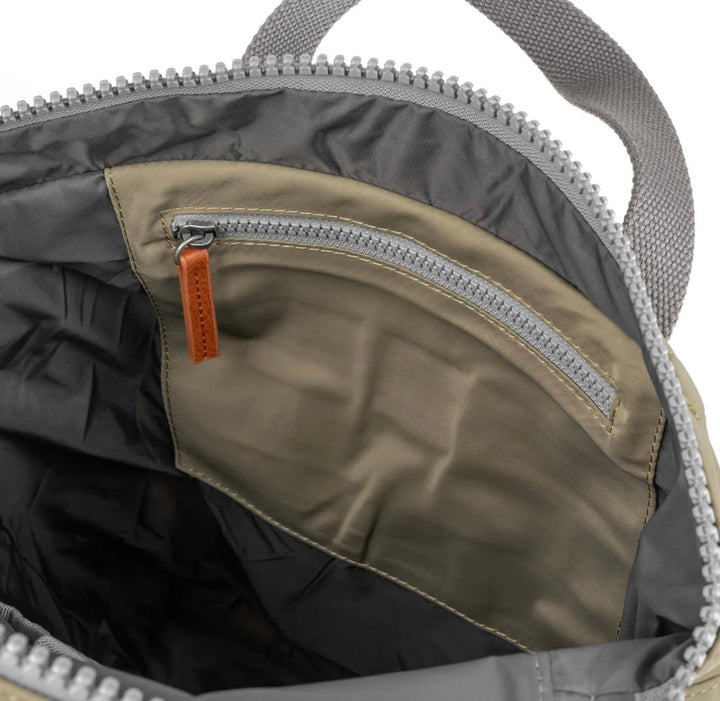 SMALL TAUPE CANFIELD B RECYCLED NYLON BACKPACK